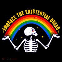 Funny Skeleton Embrace The Existential Dread Zip Tote Bag
