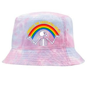 Funny Skeleton Embrace The Existential Dread Tie-Dyed Bucket Hat