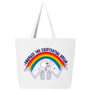 Funny Skeleton Embrace The Existential Dread 25L Jumbo Tote