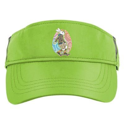 Funny Skateboarding Easter Bunny Rabbit Adult Drive Performance Visor