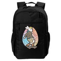 Funny Skateboarding Easter Bunny Rabbit Backpack