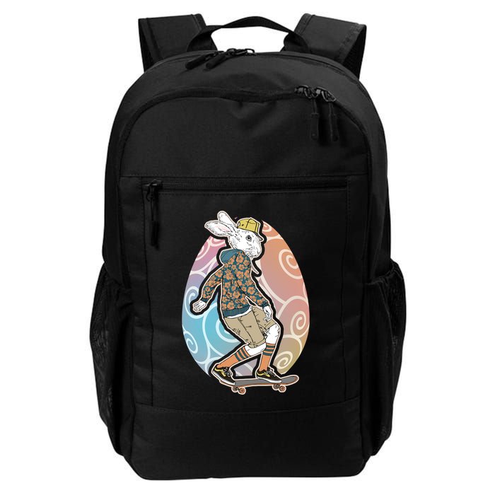 Funny Skateboarding Easter Bunny Rabbit Backpack