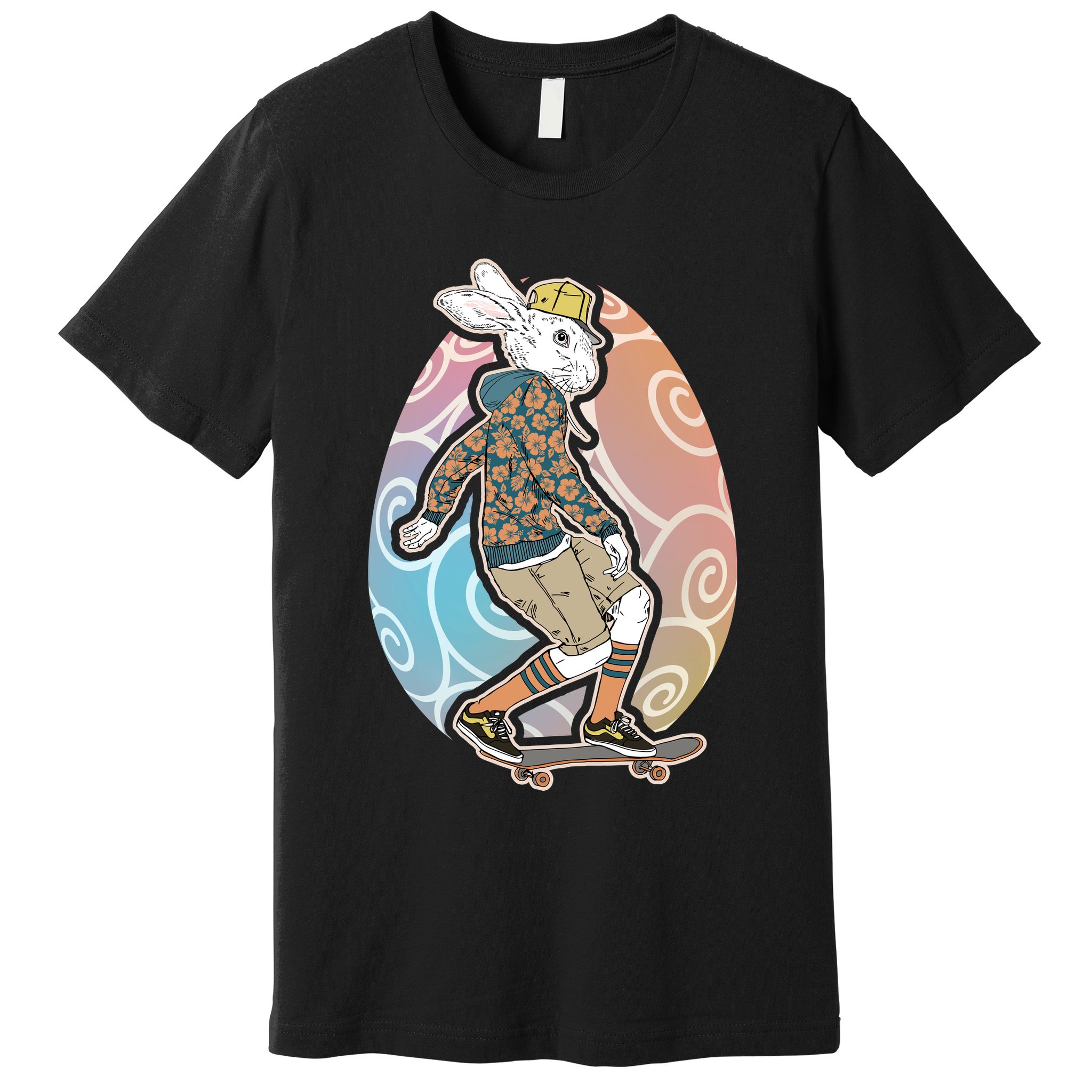Funny Skateboarding Easter Bunny Rabbit Premium T-Shirt