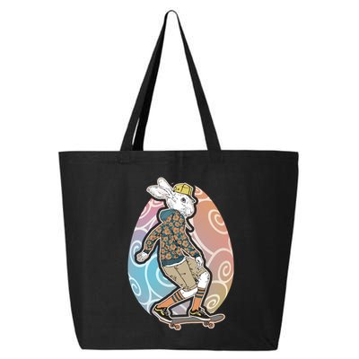 Funny Skateboarding Easter Bunny Rabbit 25L Jumbo Tote