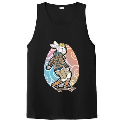 Funny Skateboarding Easter Bunny Rabbit PosiCharge Competitor Tank