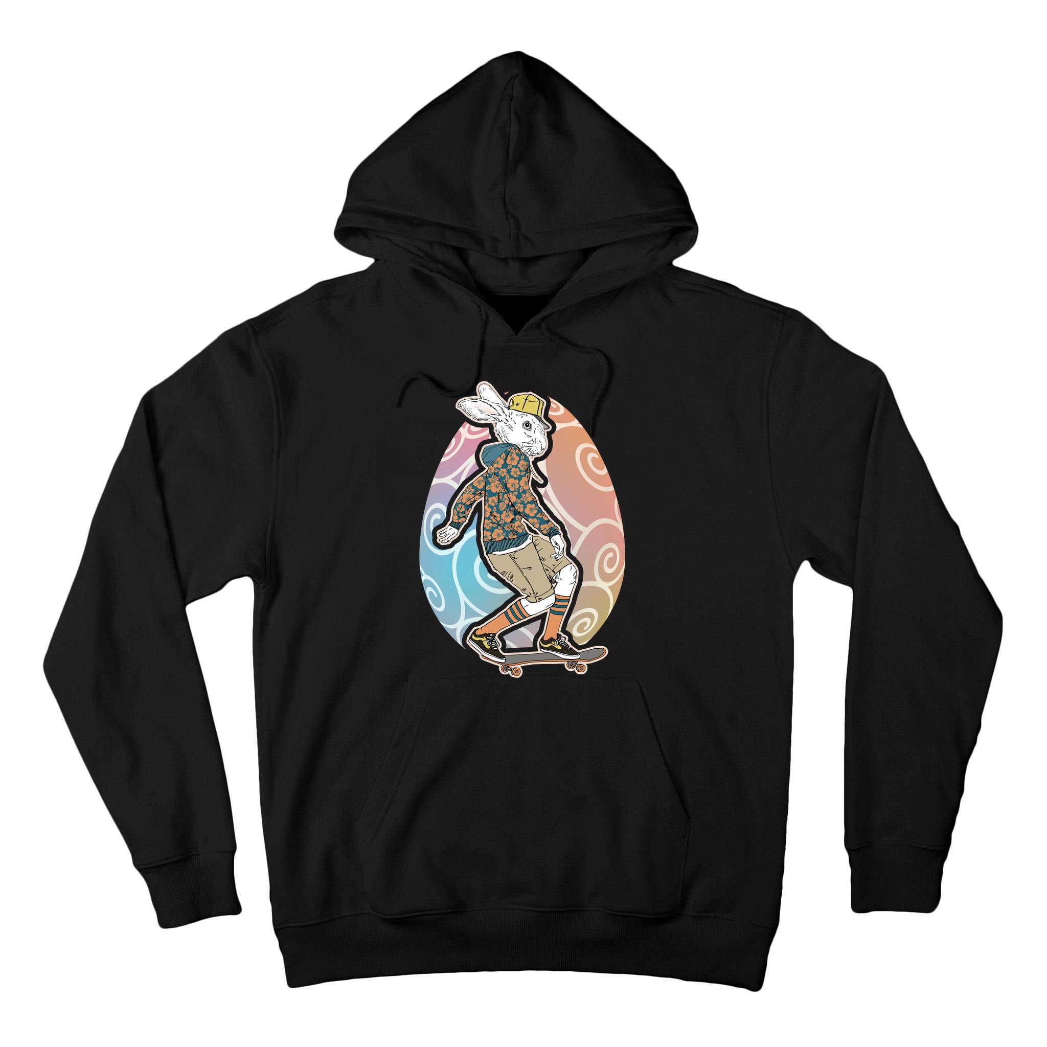 Funny Skateboarding Easter Bunny Rabbit Tall Hoodie