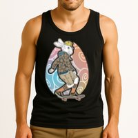 Funny Skateboarding Easter Bunny Rabbit Tank Top