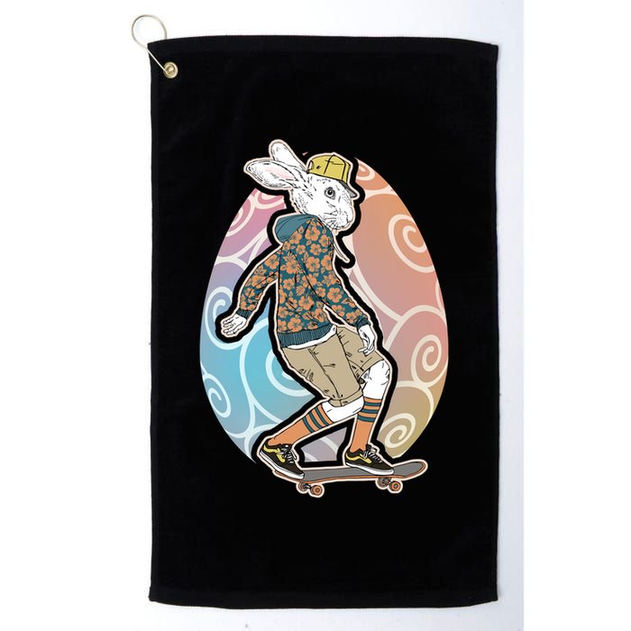 Funny Skateboarding Easter Bunny Rabbit Golf Towel