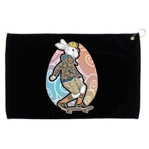 Funny Skateboarding Easter Bunny Rabbit Grommeted Golf Towel