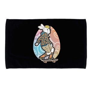 Funny Skateboarding Easter Bunny Rabbit Microfiber Hand Towel