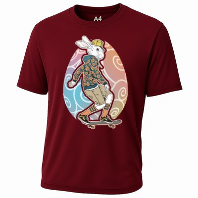 Funny Skateboarding Easter Bunny Rabbit Performance Shirt