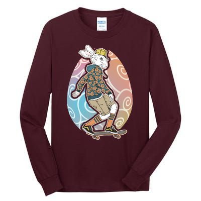 Funny Skateboarding Easter Bunny Rabbit Tall Long Sleeve T-Shirt