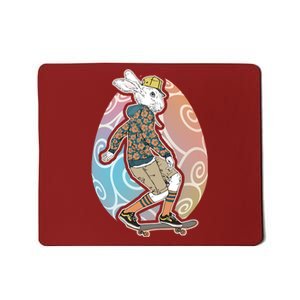 Funny Skateboarding Easter Bunny Rabbit Mousepad