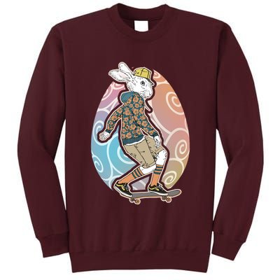Funny Skateboarding Easter Bunny Rabbit Tall Sweatshirt