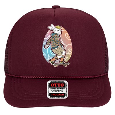 Funny Skateboarding Easter Bunny Rabbit Trucker Hat