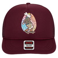 Funny Skateboarding Easter Bunny Rabbit Trucker Hat