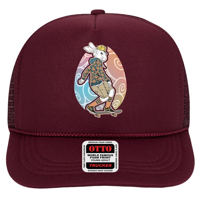 Funny Skateboarding Easter Bunny Rabbit Trucker Hat
