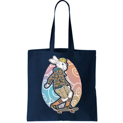 Funny Skateboarding Easter Bunny Rabbit Tote Bag