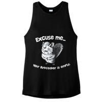 Funny Squirrel Excuse Me Your Birdfeeder Is Empty Ladies PosiCharge Tri-Blend Wicking Tank