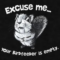 Funny Squirrel Excuse Me Your Birdfeeder Is Empty Ladies PosiCharge Tri-Blend Wicking Tank
