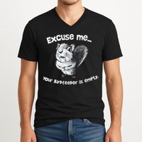 Funny Squirrel Excuse Me Your Birdfeeder Is Empty V-Neck T-Shirt
