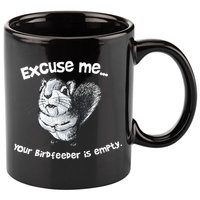 Funny Squirrel Excuse Me Your Birdfeeder Is Empty 11oz C Handle Ceramic Mug