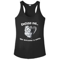 Funny Squirrel Excuse Me Your Birdfeeder Is Empty Ladies PosiCharge Competitor Racerback Tank