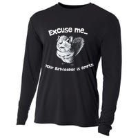 Funny Squirrel Excuse Me Your Birdfeeder Is Empty Cooling Performance Long Sleeve Crew