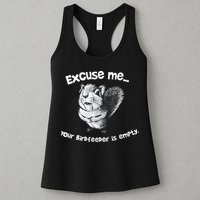 Funny Squirrel Excuse Me Your Birdfeeder Is Empty Womens Tank Top