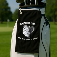 Funny Squirrel Excuse Me Your Birdfeeder Is Empty Golf Towel