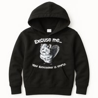Funny Squirrel Excuse Me Your Birdfeeder Is Empty Kids Hoodie