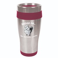 Funny Squirrel Excuse Me Your Birdfeeder Is Empty 16oz Travel Tumbler