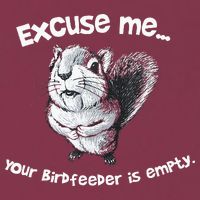 Funny Squirrel Excuse Me Your Birdfeeder Is Empty 16oz Travel Tumbler