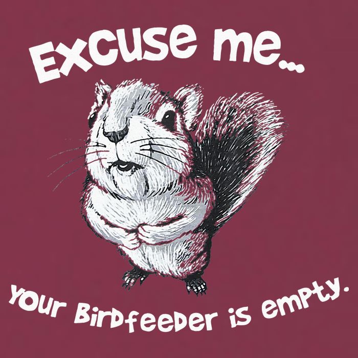 Funny Squirrel Excuse Me Your Birdfeeder Is Empty 16oz Travel Tumbler