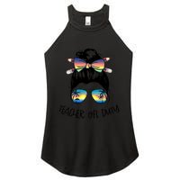 Funny Summer End Of School Year Teacher Off Duty Women's Perfect Tri Rocker Tank