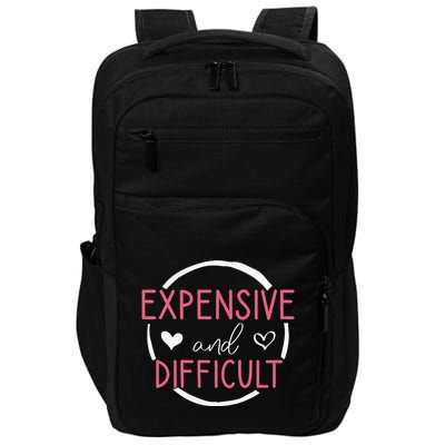 Funny Saying Expensive and Difficult Cute Heart Impact Tech Backpack