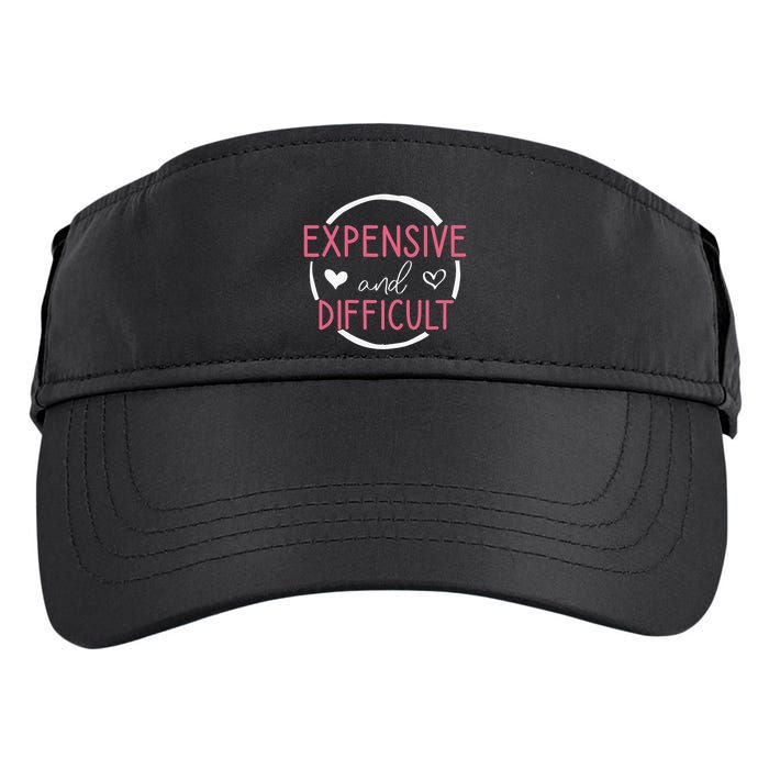 Funny Saying Expensive and Difficult Cute Heart Adult Drive Performance Visor
