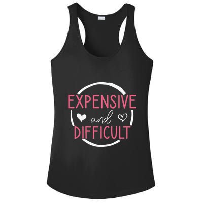 Funny Saying Expensive and Difficult Cute Heart Ladies PosiCharge Competitor Racerback Tank
