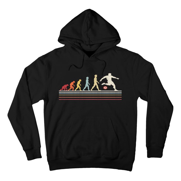 Funny Soccer Evolution Of Man Sport Retro Vintage Gift Hoodie