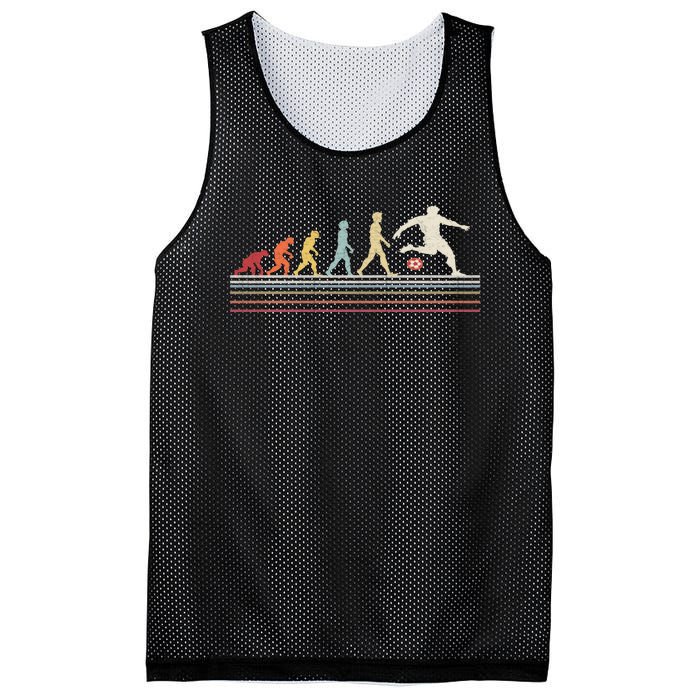 Funny Soccer Evolution Of Man Sport Retro Vintage Gift Mesh Reversible Basketball Jersey Tank