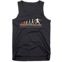 Funny Soccer Evolution Of Man Sport Retro Vintage Gift Tank Top