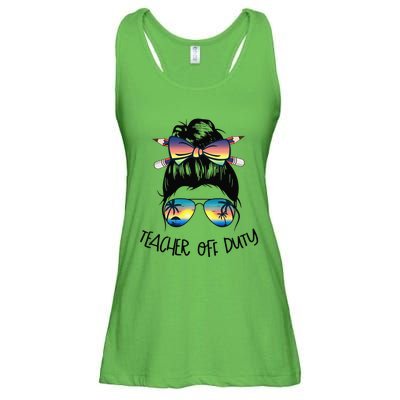 Funny Summer End Of School Year Teacher Off Duty Ladies Essential Flowy Tank