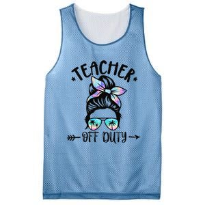 Funny Summer End Of School Year Teacher Off Duty Mesh Reversible Basketball Jersey Tank