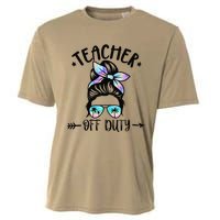 Funny Summer End Of School Year Teacher Off Duty Cooling Performance Crew T-Shirt