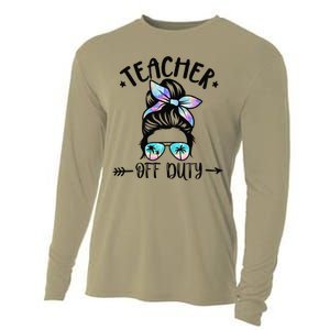 Funny Summer End Of School Year Teacher Off Duty Cooling Performance Long Sleeve Crew