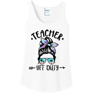 Funny Summer End Of School Year Teacher Off Duty Ladies Essential Tank