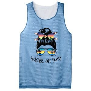 Funny Summer End Of School Year Teacher Off Duty Mesh Reversible Basketball Jersey Tank