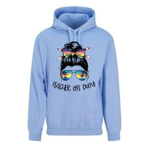 Funny Summer End Of School Year Teacher Off Duty Unisex Surf Hoodie