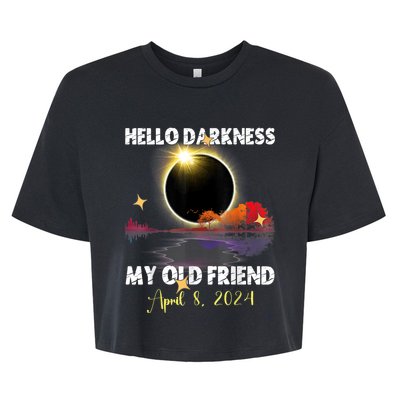 Funny Solare Eclipse April 08 2024 Bella+Canvas Jersey Crop Tee