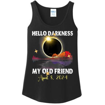 Funny Solare Eclipse April 08 2024 Ladies Essential Tank